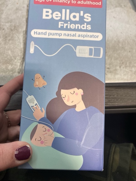 Condition photo showing New/Like New for Patented Nasal Aspirator for Baby and Toddler, Hand Pump Nose Sucker with Rounded Non-Invasive Nozzle, Quiet Suction Relieves Congestion and Stuffy Boogers, Safe for Infant, Co-Branded with CHIBOJI