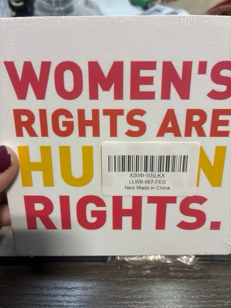 Condition photo showing New/Like New for Feminist Desk Wooden Box Sign Decor, Feminist Womens Rights Decorations for Home Office Girl Bedroom, Feminist Gifts for Women Girls, Women Empowerment Gifts, Women's Rights Are Human Rights