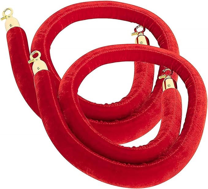 Red Stanchion Barrier Ropes