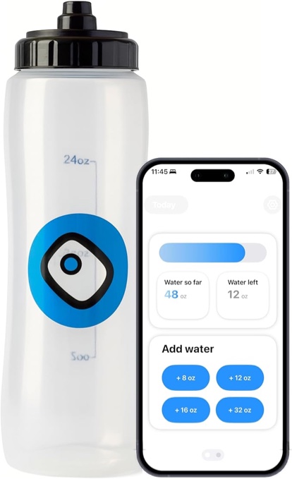 Bread 32 oz. squeeze water bottle with water tracking app