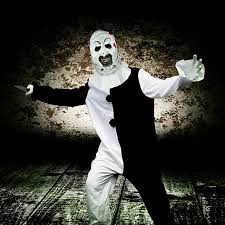 Adult TerrifiersCostume Jumpsuit Outfit Scary Art the Killer Cosplay Black and White Bodysuit Halloween (Small-, Men)