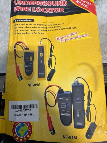 Condition photo showing New/Like New for NOYAFA Underground Cable Wire Locator – Track Pet Fence, Electrical, Network & Irrigation Wires, Rechargeable Lithium Battery, LED Flashlight, Easy Cable Break Detection, NF-816LS