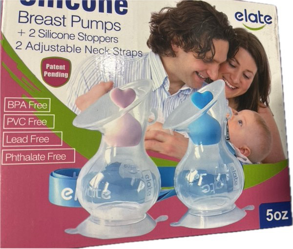 Condition photo showing New/Like New for Elate Manual Breast Pump for Breastfeeding | Silicone Milk Collector with Leak-Proof Stopper for Nursing Moms | Enhance Milk Production | BPA PVC Free – 5oz (Blue, Pink)
