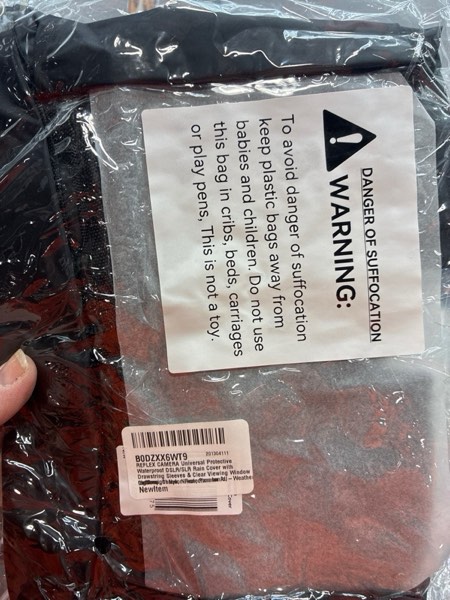 Condition photo showing New/Like New for REFLEX CAMERA Universal Protective Waterproof DSLR/SLR Rain Cover with Drawstring Sleeves & Clear Viewing Window for Sony, Canon, Nikon, Panasonic, Lightweight Nylon Protection for All-Weather Outdoor