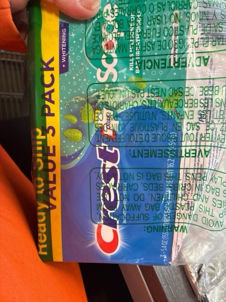 Condition photo showing New/Like New for Crest + Scope Complete Whitening Toothpaste  Minty Fresh  5.4 oz  Pack of 3