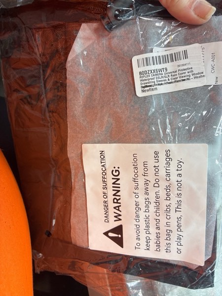 Condition photo showing New/Like New for REFLEX CAMERA Universal Protective Waterproof DSLR/SLR Rain Cover with Drawstring Sleeves & Clear Viewing Window for Sony, Canon, Nikon, Panasonic, Lightweight Nylon Protection for All-Weather Outdoor