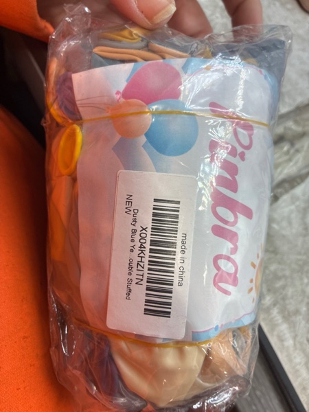 Condition photo showing New/Like New for Dusty Blue Yellow Balloon Arch - Double Stuffed Mustard Yellow Brown Balloons Pastel Blue Beige Pearl Balloon Garland Kit for Baby Shower Bear Birthday Bridal Shower Bee Summer Party Decorations Dusty Blue Yellow Pearl