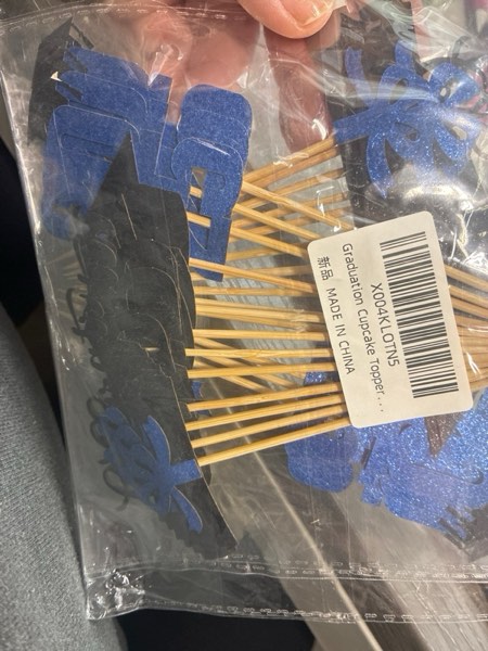 Condition photo showing New/Like New for Graduation Cupcake Toppers 2025, 2025 Graduation Party Decorations, 24 PCS Glitter Class of 2025 Cake Toppers, Blue Congrats Grad Cap Diploma Cupcake Picks Food Picks for Graduations Party Decorations