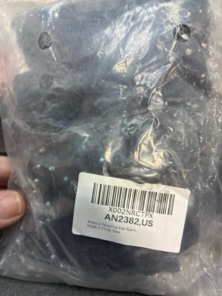 Condition photo showing New/Like New for Aneco 2 Pairs Plus Size Sparkle Diamond Fishnets Sexy Black Tights Cross Mesh Tights Pantyhose Stockings