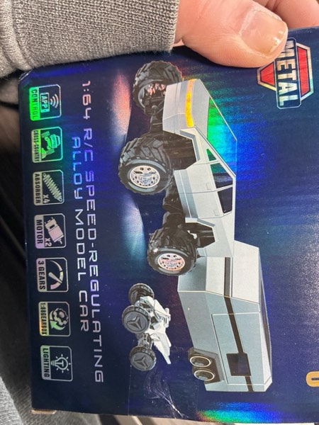Condition photo showing New/Like New for OSIMILY MINI RC Car,APP Controlled 1:64 Scale Alloy Off Road MINI RC Truck | Remote Control Car Speed/Steering Adjustable | 2.4Ghz Monster Truck Toys | Birthdays Gift for Boys Girls & Adults