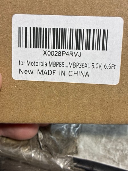 Condition photo showing New/Like New for for Motorola MBP854CONNECT MBP854 Baby Monitor Charger Power Cord Replacement Adapter Supply Compatible with MBP854CONNECT-2 MBP854CONNECT-3 MBP855CONNECT MBP853CONNECT MBP35S MBP36XL 5.0V, 6.6Ft