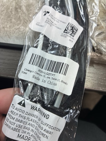 Condition photo showing New/Like New for Cleangor Crevice Cleaning Brushes, Scrub Brush for Hard to Reach Small Space, Home Essentials, Cleaning Supplies, Cleaning Tools for Household Use, Bathroom, Shower, Kitchen, Window, Toilet (2, Black) Black 2