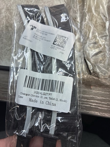 Condition photo showing New/Like New for Cleangor Crevice Cleaning Brushes, Scrub Brush for Hard to Reach Small Space, Home Essentials, Cleaning Supplies, Cleaning Tools for Household Use, Bathroom, Shower, Kitchen, Window, Toilet (2, Black) Black 2