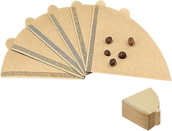 cone coffee filters #2, unbleached natural paper, 2–4 cup coffee filter (100 count) – disposable & no blowout for pour over coffee maker and dripper size #2