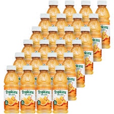 tropicana 100% juice orange blend, single serve. real fruit juice, vitamin c rich, no added sugars, no artificial flavors