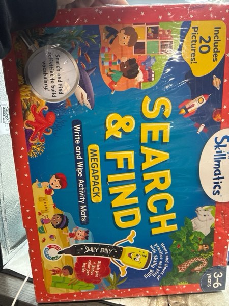 Condition photo showing As Is for Skillmatics Search and Find Megapack Educational Game - Reusable Preschool Learning Activities, Perfect for Toddlers & Kids Who Love Toys, Art & Crafts, Builds Vocabulary, Gifts for Ages 3, 4, 5, 6