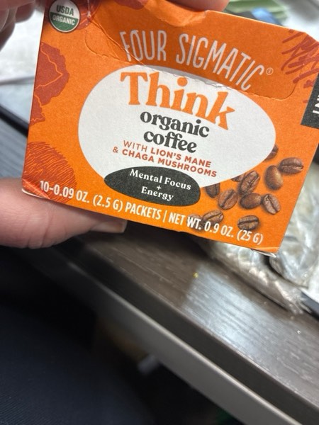 Condition photo showing New/Like New for Four Sigmatic Focus Organic Mushroom Coffee | Instant Mushroom Coffee Mix with Lion's Mane, Chaga and Rhodiola for Better Focus and Immune Support | 10 Packets