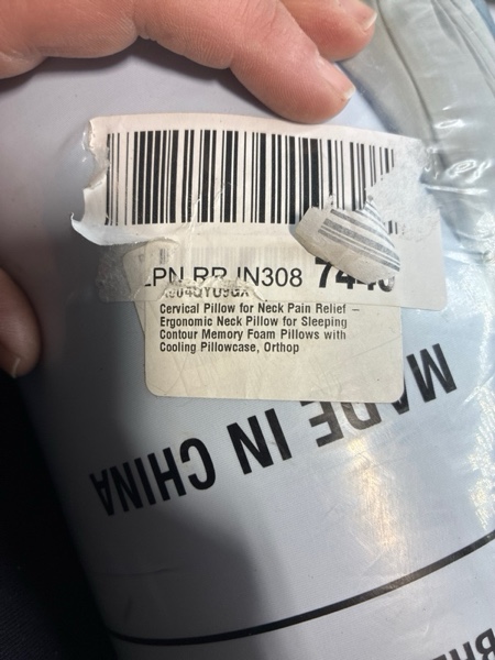 Condition photo showing New/Like New for Cervical Pillow for Neck Pain Relief - Ergonomic Neck Pillow for Sleeping Contour Memory Foam Pillows with Cooling Pillowcase, Orthopedic Bed Pillow for Side Back Stomach Sleepers Light Blue