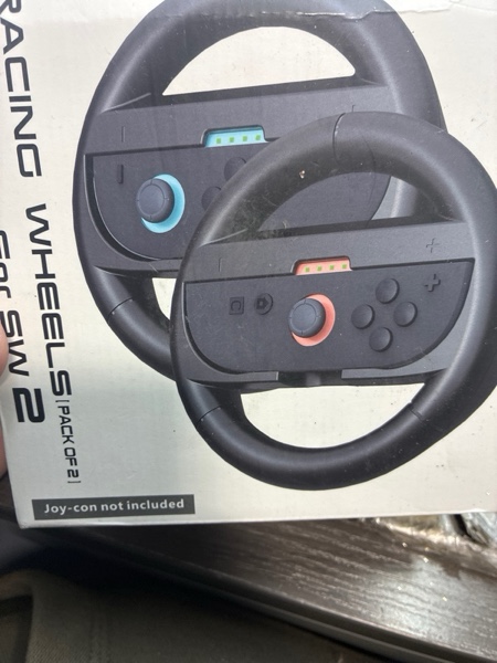 Condition photo showing New/Like New for Steering Wheels for Nintendo Switch 2 Console JoyCons, Racing Wheels for Mario Kart 8
