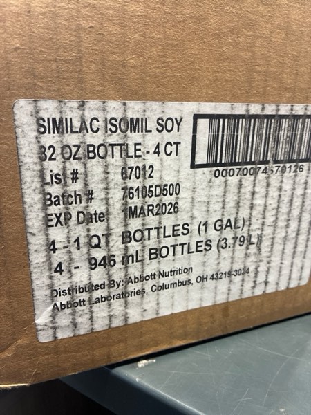 Condition photo showing New/Like New for Similac Soy Isomil Ready-to-Feed Baby Formula  32-fl-oz Bottle  Pack of 4