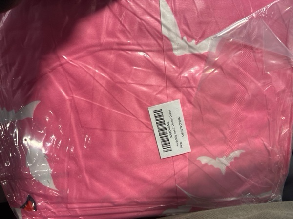 Condition photo showing New/Like New for Horaldaily Halloween Tablecloth (60x84 Inches, Rectangular) — Pink Bat Ghost Pumpkin Spider Cobweb Washable Seasonal Table Cover for Party Picnic Dinner Decor