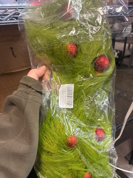 Condition photo showing New/Like New for 17 Inches Christmas Tree Picks — 6 Pieces Lime Green Furry Curly Stems with Red Glitter Balls, Flexible Christmas Tree Topper Decorations for Holiday Arrangements, Wreaths & Table Christmas Decor (Lime Green)