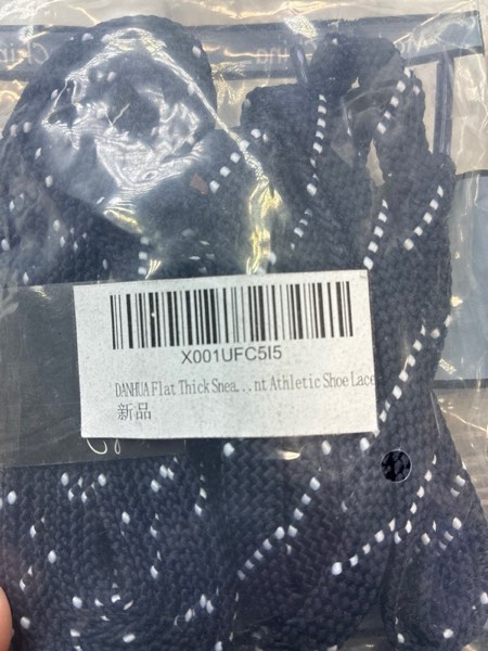 Condition photo showing New/Like New for Flat Thick Sneakers Shoelaces: 2 Pair Twill Point Athletic Shoe Laces (39.37 Inches / 100CM, Navy White)