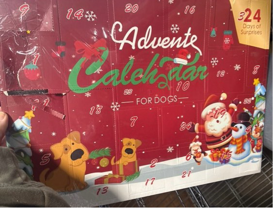 Condition photo showing New/Like New for Dog Advent Calendar 2025 — 24 Days Dog Pet Toy Christmas Countdown Calendar with Chew Ropes Toys — Squeaky Balls Teething Christmas Doys Toys for Christmas, Small Large Dogs Puppy