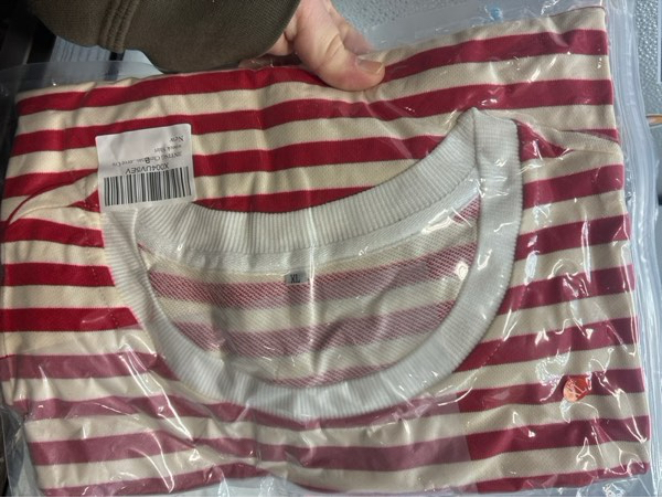 Condition photo showing New/Like New for JINTING Sequined Christmas Sweatshirt for Women — Christmas Graphic Pullover Sweatshirt, Oversized Striped Tops (XL)