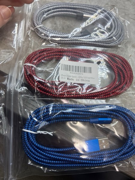 Condition photo showing New/Like New for iPhone Charger Cord 3Pack 10FT Apple MFi Certified Nylon Braided Fast Charging Lightning Cable Compatible with iPhone 14/13/12/11 Pro/11/XS MAX/XR and More