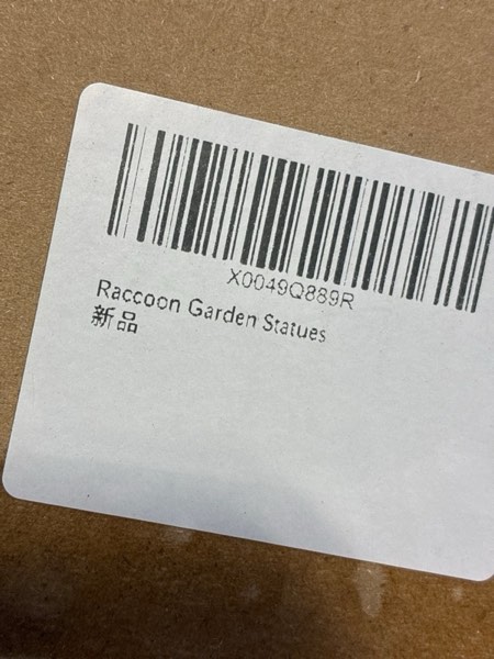 Condition photo showing New/Like New for A.F.N.A.L Raccoon Outdoor Statue Garden Decoration Gift for Patio, Yard & Lawn, Waterproof Resin Sculpture Raccoon Ornament, 8.3" H