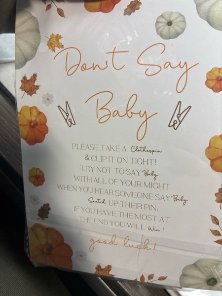Condition photo showing New/Like New for Little Pumpkin Baby Shower Decorations Dont Say Baby Game, 1 Sign with 50 Mini Wooden Clothespins, Pumpkin Baby Shower Games for Fall Gender Reveal Decorations Thanksgiving Decor Fall Pumpkin
