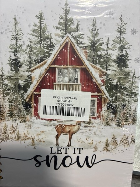 Condition photo showing New/Like New for KTYHD Vintage Christmas Notebook Journal 5.5x8.3in, Winter Landscape Journal for Writing, Rustic Farmhouse Xmas Notebooks for Note Taking, Christmas Office Gifts Hardcover Spiral Notebook