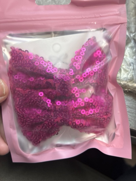 Condition photo showing New/Like New for 3" Hot Pink Sparkly Glitter Sequin Hair Bows Clips for Toddler Girls Valentines Christmas Birthday Gift Party Dress Outfit Decor Accessories Wedding Alligator Barrettes Hairpins 3in Rose Red-2pcs