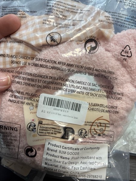 Condition photo showing New/Like New for B2M GOODS Bear Ear Wash Face Headband, Soft Fluffy Makeup Hair Band for Women Girls, Cute Elastic Spa Hair Wrap for Bath, Shower, Skincare, and Beauty Routine (pink)