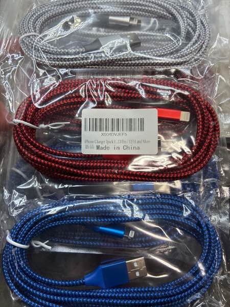Condition photo showing New/Like New for iPhone Charger Cord 3Pack 10FT Apple MFi Certified Nylon Braided Fast Charging Lightning Cable Compatible with iPhone 14/13/12/11 Pro/11/XS MAX/XR and More