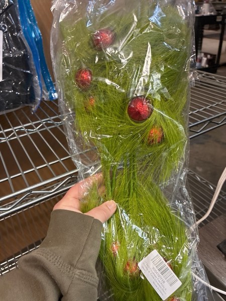 Condition photo showing New/Like New for 17 Inch Christmas Tree Picks, 6 PCS Lime Green Furry Curly Stems with Red Glitter Balls, Flexible Christmas Tree Topper Decorations for Holiday Arrangements, Wreaths & Table Christmas Decor