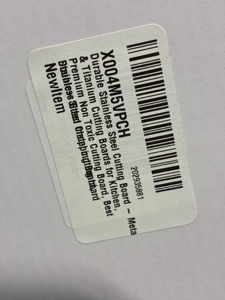 Condition photo showing New/Like New for Durable Stainless Steel Cutting Board – Easy-to-Clean Titanium Cutting Boards for Kitchen, Food-Safe Stainless Steel, Double-Sided Metal Cutting Board, Large 16"×11"