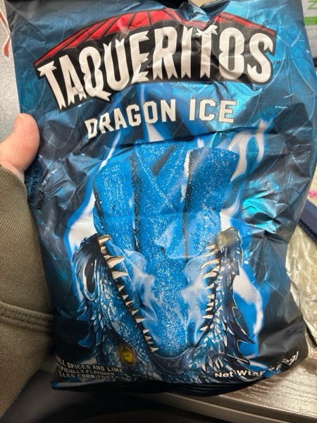 Condition photo showing New/Like New for Taqueritos Dragon Ice, Spicy Rolled Corn Tortilla Chips, 8 oz (Pack of 2)