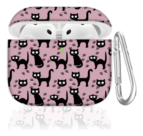 Case Cover Compatible with AirPods 4th Generation 2024 – Soft TPU Protective Shockproof AirPods 4 Case with Keychain, Anti-Drop Design, Cute & Fade-Resistant Pattern for Women & Men