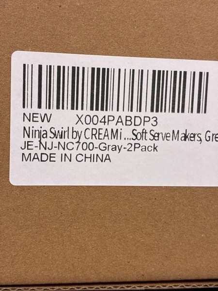 Condition photo showing New/Like New for 2 Pack Creami Swirl Pints & Lids for Ninja, Compatible with NC700 Series Ninja Swirl Ice Cream & Soft Serve Makers, with 2 Spoons & 32 Writable Labels, BPA-Free & Dishwasher Safe, Grey Lids Gray