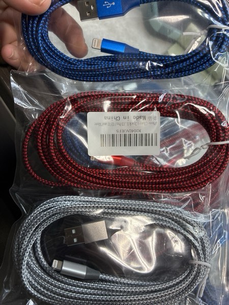 Condition photo showing New/Like New for iPhone Charger Cord 3Pack 10FT Apple MFi Certified Nylon Braided Fast Charging Lightning Cable Compatible with iPhone 14/13/12/11 Pro/11/XS MAX/XR and More