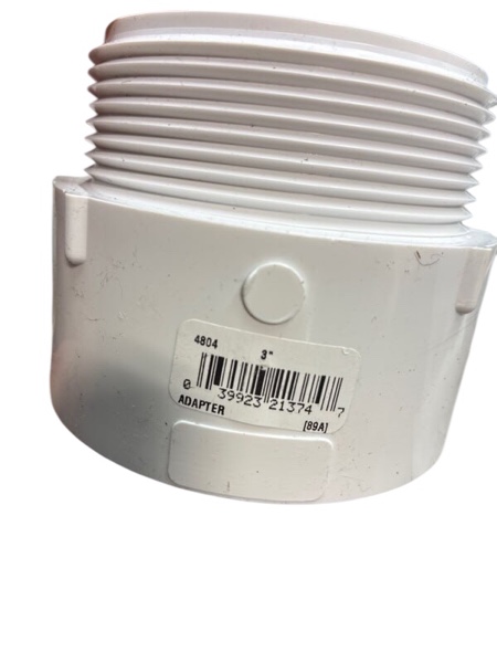 Condition photo showing New/Like New for Lasco K03090C 3 in. DWV PVC Male Adapter