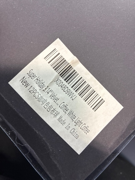 Condition photo showing New/Like New for Super Holiday 3.14" Velvet Christmas Balls, 12PCS 80MM Plastic Christmas Ball Ornaments for Xmas Tree Hanging Decorations Assortment, for Holiday Party Decor, Deep Coffee, White, Light Coffee Deep Coffee/White/Light Coffee