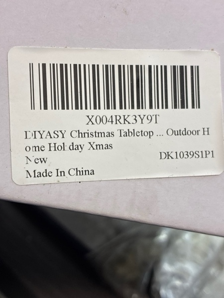 Condition photo showing New/Like New for DIYASY Christmas Tabletop LED Lighted Decorations, Wooden Table Centerpiece Decor Rustic Farmhouse Signs Xmas Tree Décor Winter Holiday Block Holiday Indoor Outdoor Room Party