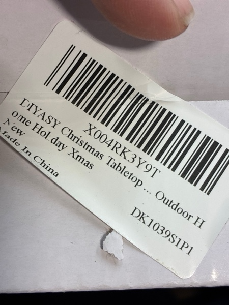 Condition photo showing New/Like New for DIYASY Christmas Tabletop LED Lighted Decorations, Wooden Table Centerpiece Decor Rustic Farmhouse Signs Xmas Tree Décor Winter Holiday Block Holiday Indoor Outdoor Room Party