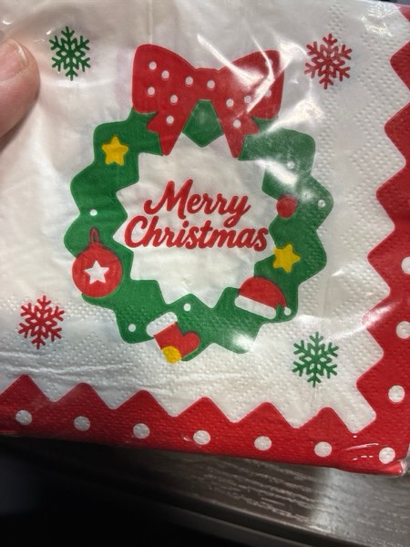 Condition photo showing New/Like New for 100 Count Christmas Cocktail Beverage Napkins, Disposable Paper Decoupage Xmas Dessert Napkins, Holiday Table Decor Party Supplies, 5” x 5”