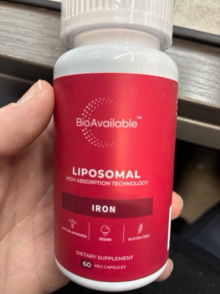 Condition photo showing New/Like New for Liposomal Iron | 60 Capsules | Maximum Absorption | Vegan & Gluten-Free (Bb 04/2027)