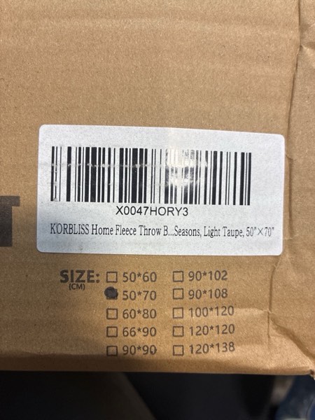 Condition photo showing New/Like New for Home Fleece Twin 50x70 Inches Blanket for Couch, Bed, TV, Party, and Gift - 3D Jacquard Decorative Blankets - Cozy Soft Blanket, All Seasons, Flower Light Taupe, 50"x70" Flower Light Taupe 50" x 70"