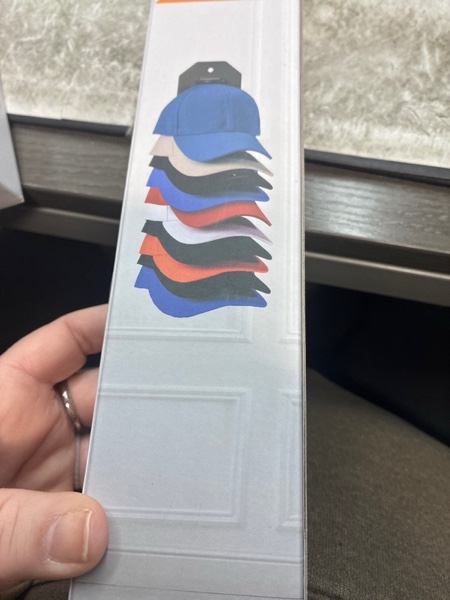 Condition photo showing New/Like New for Hat Organizer for Baseball Caps,Hat Rack for Wall, Compact Hat Storage Display Holder,Hold Up to 10 Hats,Hat Hanger Strong Adhesive/Wall Drilled for Door,Bedroom,Closet 1 Pack Gery Black